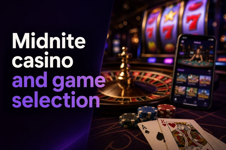 Midnite casino and game selection